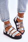 Sandals On A Massive Platform Silver Lisbona