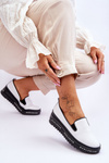 Leather Platform Slip-On Sneakers White Madeline