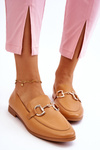 Classic Women's Loafers With Embellishment Camel Jamie