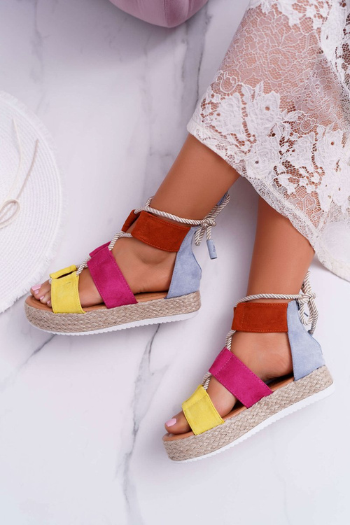 Women's Platform Suede Sandals Multicolored Ergola