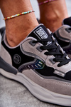 Sneakersy Sportowe Damskie Czarno-Szare Big Star KK274100