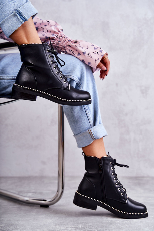 Women's Boots With Studs Black Rostill