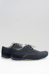 Navy Blue Men's Leather Casual Badoo Half Boots