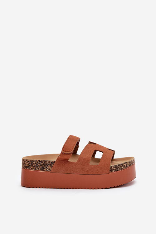 Slides On Chunky Platform Camel Daldiva