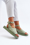 Comfortable Women's Platform Sandals Green Rubie