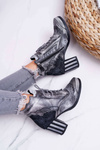 Women's Leather Boots Maciejka Grey 03190