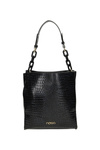 Snakeskin Shoulder Bag NOBO M0120-C020 Black