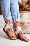 Sandals Flip-flops With Rhinestones Lu Boo White