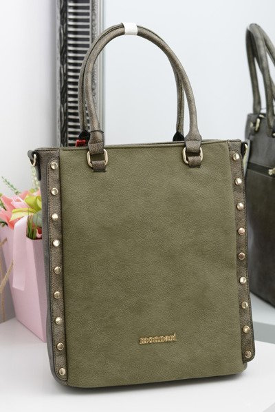 Monnari Olive Classic Urban Bag with Rivets