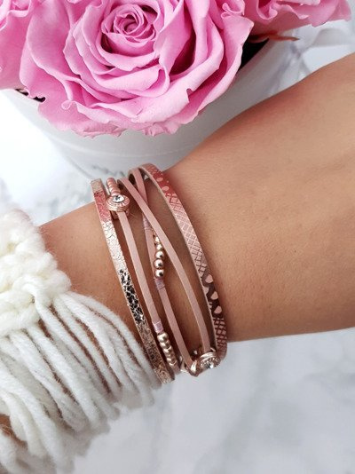 Women's Bracelet Michiko Pearls Rhinestone