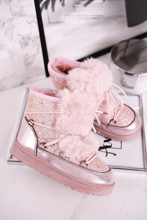 Children's Snow Boots With Fur Pink Minnie Mouse