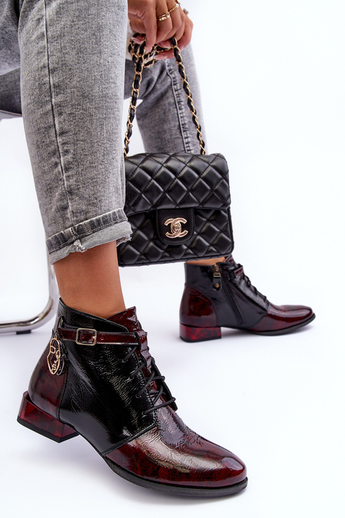 Women's Leather Boots Shoes Maciejka 5743A-23 Burgundy