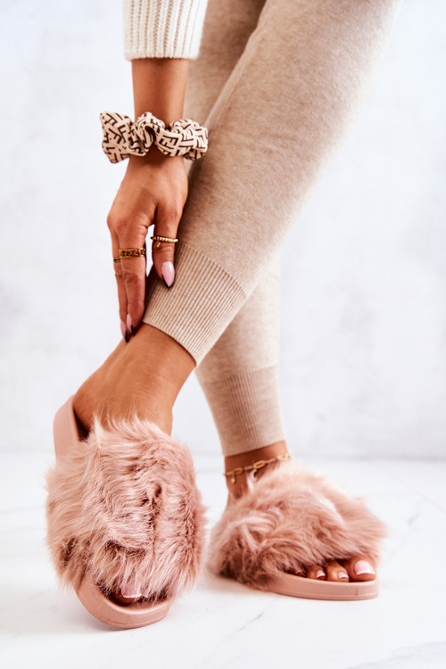 Slippers With Fur Rubber Dirty Pink Allyson