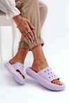 Women's Foam Slides on Chunky Sole Purple Beula