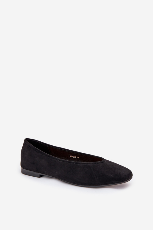 Classic Ballet Flats Made Of Eco Suede Black Osallin