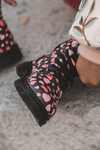 Kids' Lined Boots with Zipper Black-Pink Dolida