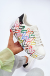 Women's Sneakers with Hearts White Claral