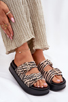 Womens Slippers With Buckles On Platform Zebra Nilatha