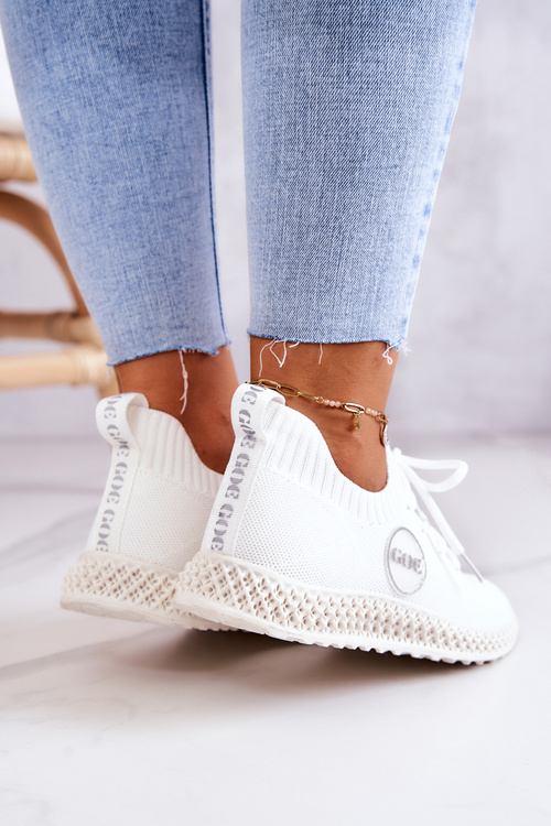 Buty Sportowe Damskie Białe GOE JJ2N4151