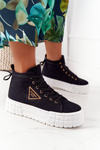 Women's High Sneakers On A Platform Black Manhattan