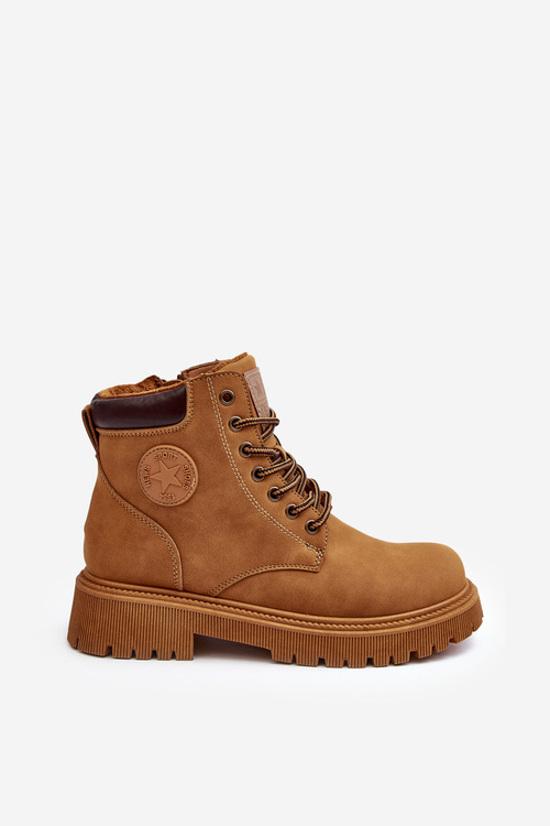 Leather Lined Fur-Lined Boots Trapper Camel Felizia