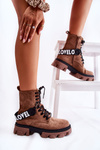 Suede High Boots With Warming Brown Danity 