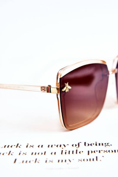 Women's sunglasses with decoration SX0007 Brown