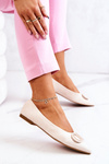 Suede Pointed Ballerinas Light Beige Neriso