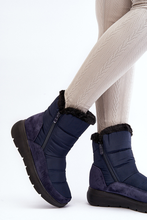 Women's Snow Boots with Fur Navy Primose