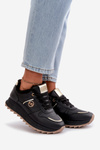 Women's Sports Shoes Insulated With Fur On Platform Black Lerisas