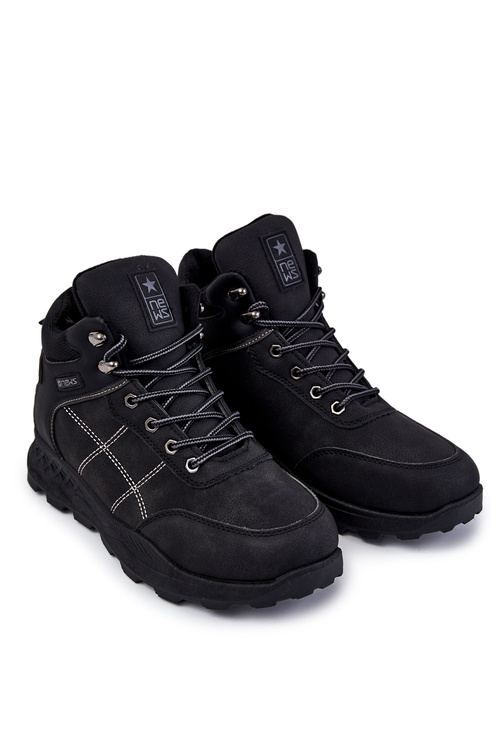 Men's Warm Boots Trappers Black Allan