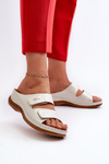 Light Women's Flip Flops Made of Eco Leather Silver Frellia