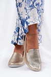 Perforated Ballerinas Made Of Natural Leather Artiker 56C2694 Gold