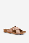 Comfortable women's flip flops with buckle Inblu VO000012 light pink