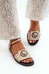 Women's Sandals With Decoration S.Barski KV27-045 Gold