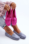 Women's Suede Moccasins Blue Lenvie