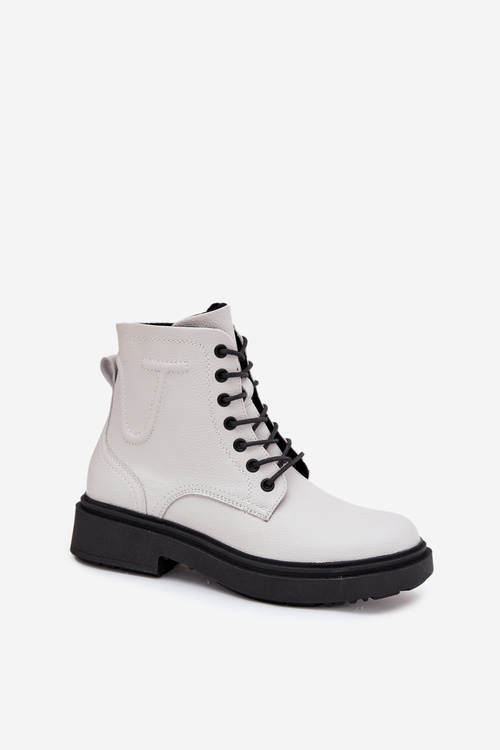 Insulated Women's Leather Boots Sergio Leone BT25248-S White