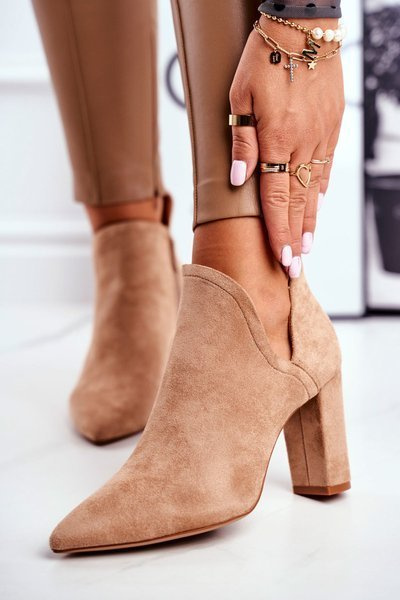 Women’s Boots On High Hee Trimmed Khaki Voom