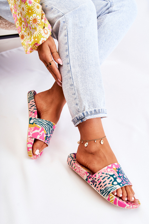 Klapki Gumowe Pachnące Różowo-Zielone ZAXY JJ285097