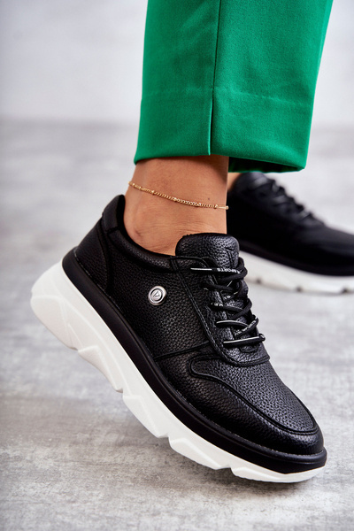 Buty Sportowe Damskie SkóraCzarne Camrose
