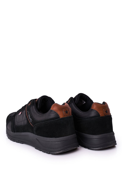 Męskie Sportowe Buty Sneakersy Czarne Fabian