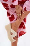 Wedge And Platform Women's Sandals Beige Sevolee