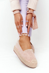 Espadrilles On A Straw Platform Beige Highway