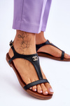 Flat Sandals With Decoration S.Barski KV-5541-45 Black