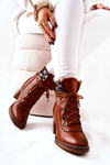 Stiletto Booties Heated Camel Charmmis