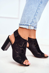 Women’s Sandals On High Heel Black Rules