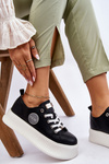 Sneakersy Buty Sportowe Damskie Czarne GOE JJ2N4127