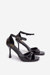 Patent Leather Sandals On High Heel Black Revella