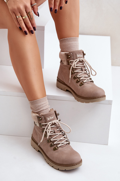 Warm Women's Boots Dark Beige Lee Cooper LCJ-24-03-3042
