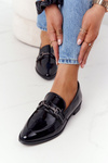 Elegant Women's Loafers S.Barski Patent Black